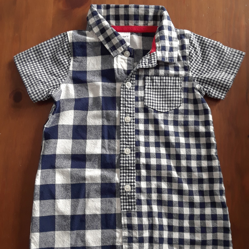 Cotton gingham jumper for baby
